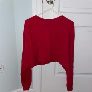 Alo red crewneck hoodie